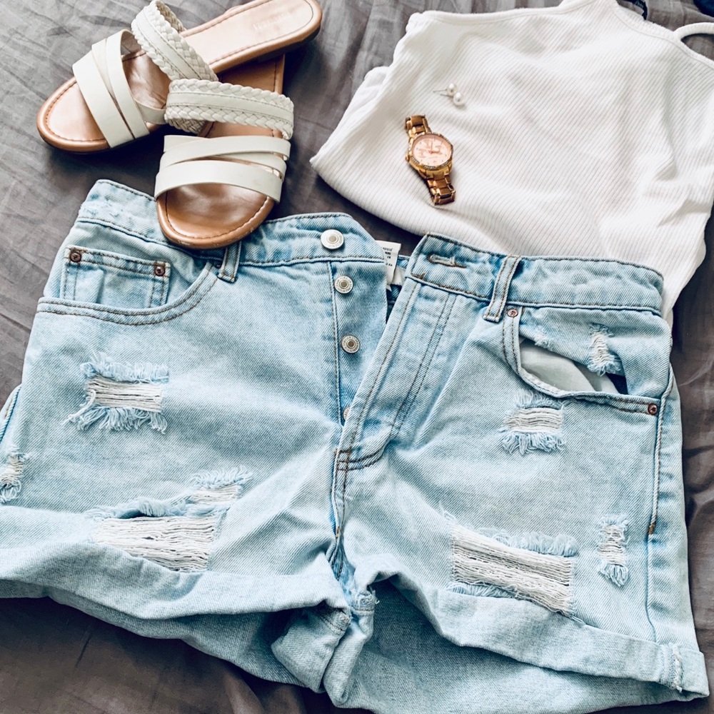Denim shorts